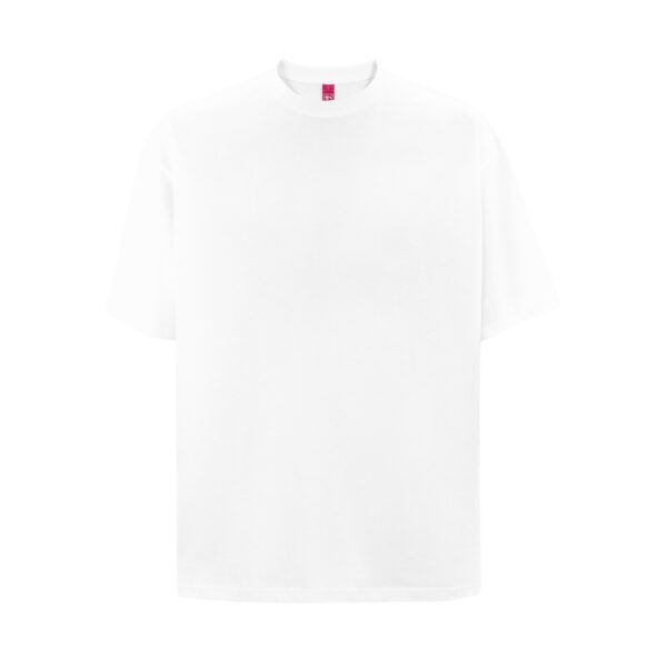 Camiseta unisex oversize Fjord 220 g/m² color blanco vista frontal