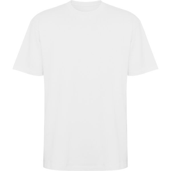 Camiseta unisex oversize Bull 210 g/m²color blanco vista frontal