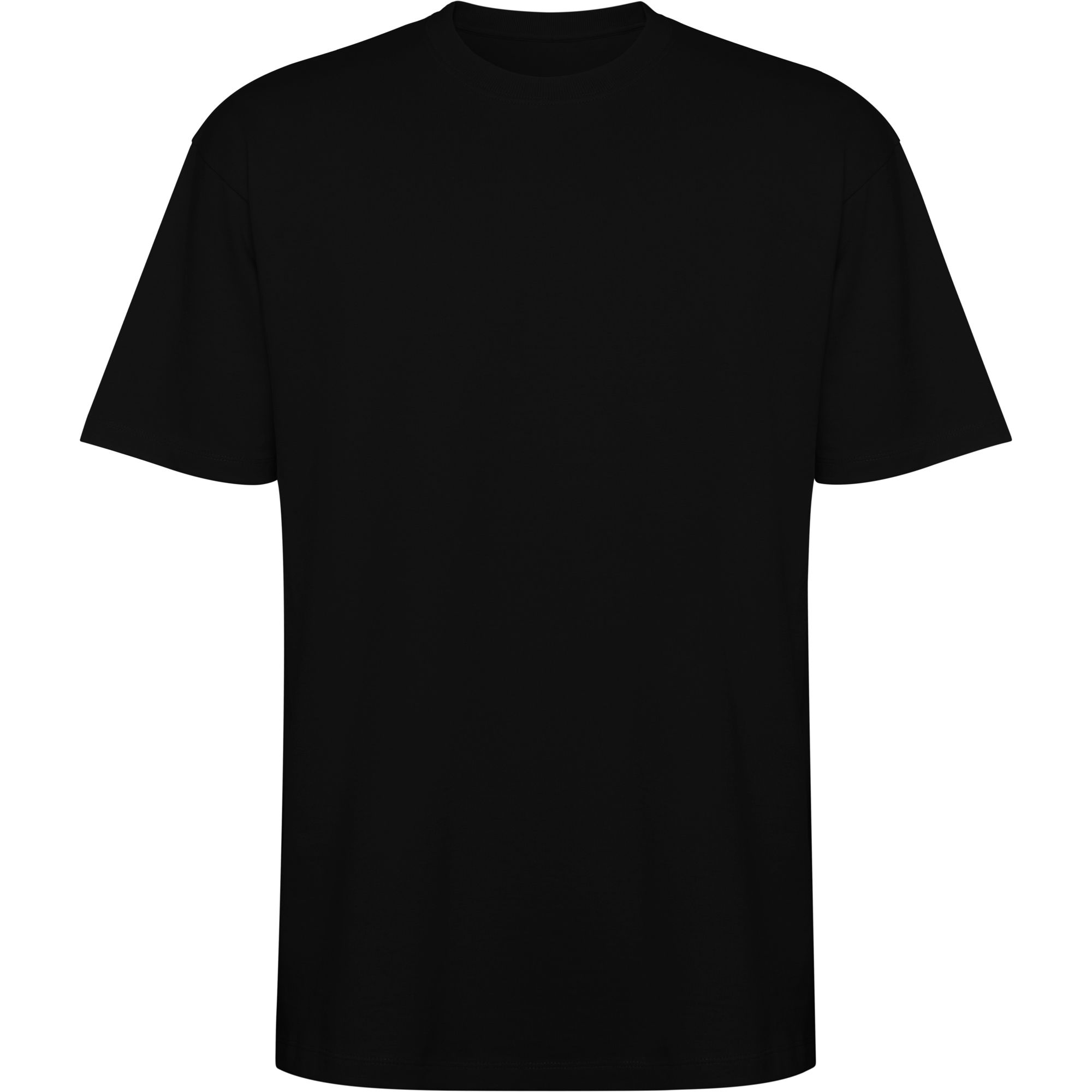 Camiseta unisex oversize Bull 210 g/m² – Roly 8 Camiseta unisex oversize Bull 210 g/m² color negro vista frontal