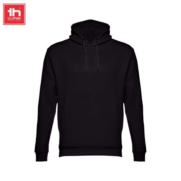 Sudadera unisex con capucha Phoenix 320 g/m² color negro vista frontal