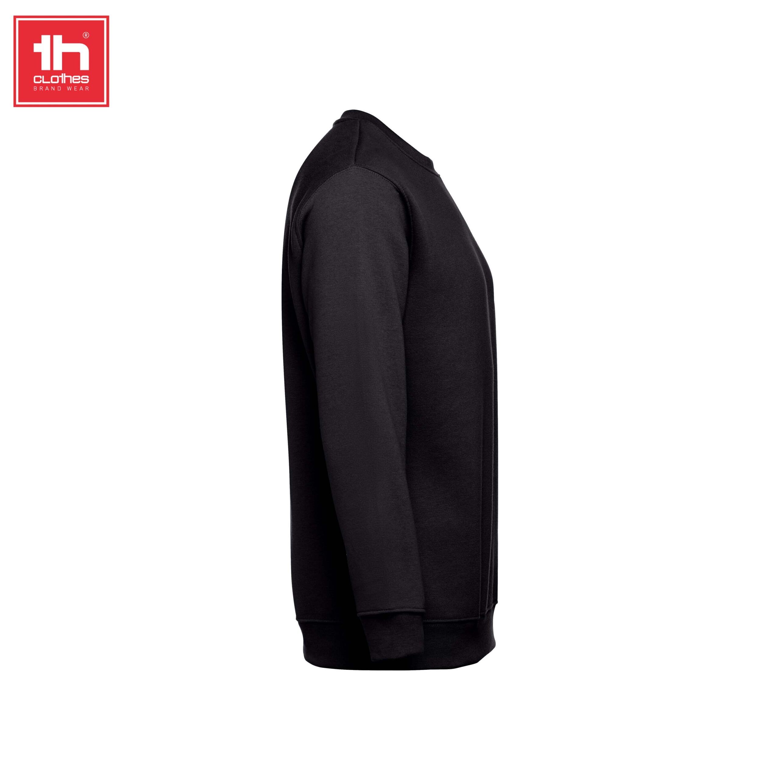 Sudadera unisex Delta 300 g/m² – TH Clothes 3 Sudadera unisex Delta 300 g/m² color negro vista lateral