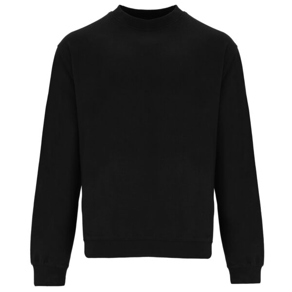 Sudadera unisex Teleno 320 g/m² color negro vista frontal
