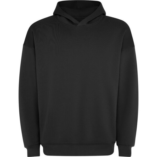 Sudadera unisex oversize Otto 320 g/m² color negro vista frontal